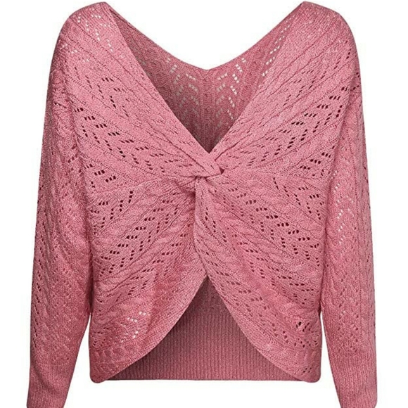 Backless Pullover Crossover Sweater - Picture 4 of 16